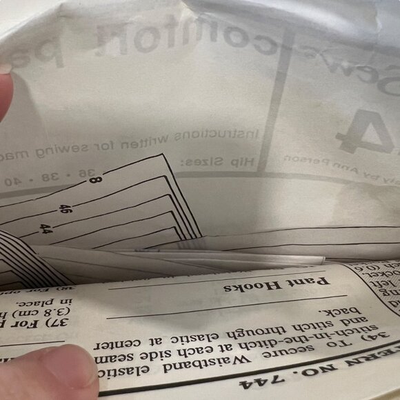 Stretch & Sew 744 Comfort Pant Sewing Pattern Womens Vintage 1989 - Picture 3 of 3